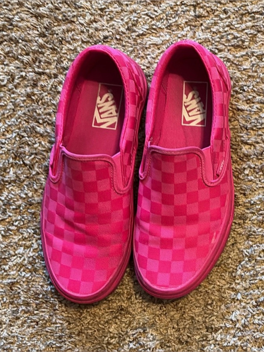 Vans Slip-On Checkerboard Sneakers - Pink